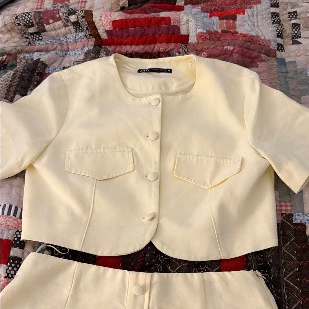Zara yellow  Linen Co ord - Picture 2 of 7